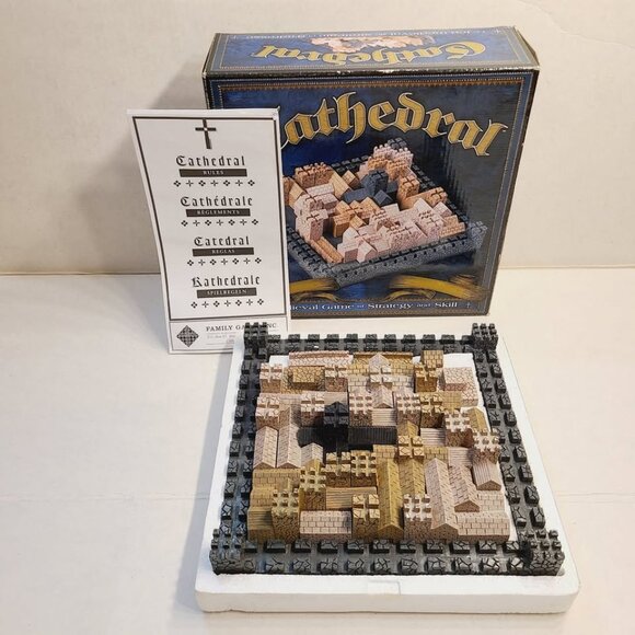 Cathedral Medieval Game of Strategy and Skill Polystone Edition Rare Complete - Picture 1 of 7
